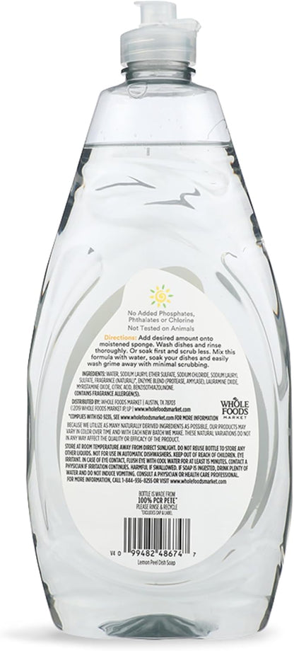 365 by Whole Foods Market, Unscented Dish Soap, Plant-Derived Ingredients, 24 Fl Oz