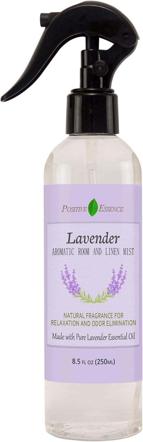 Lavender Room and Pillow Spray, Natural Aromatherapy Sleep Spray with Lavender Essential Oil for Relaxation, Fabric & Bedding Mist, Non-Aerosol Odor Neutralizer