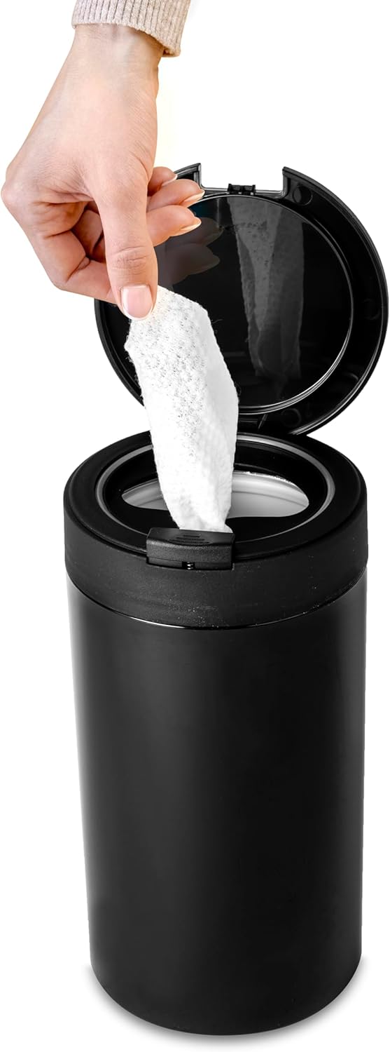 Inevibe Disinfecting Wipes Dispenser - Push Button Decorative Holder for Standard Cleaning Wipes Container, Use in Kitchen Countertop, Bathroom, Classroom (White)