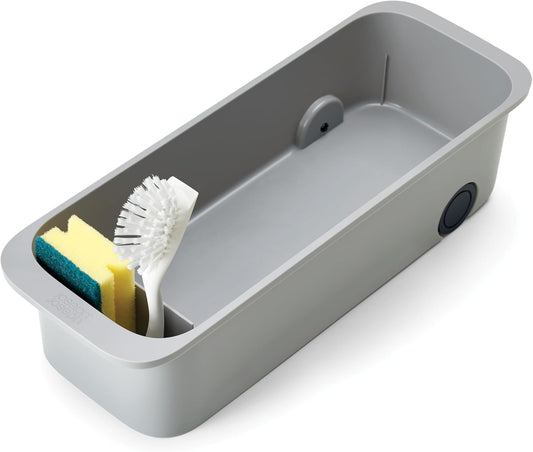 Joseph Joseph CupboardStore Easy-Access Wheeled Storage Caddy, Under Sink Kitchen Cabinet Organizer- Grey