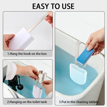 2Pcs Toilet Tank Cleaning Tablet Holder, Hanging Toilet Bowl Tablet Holders, Bathroom Accessories for Inside Tank