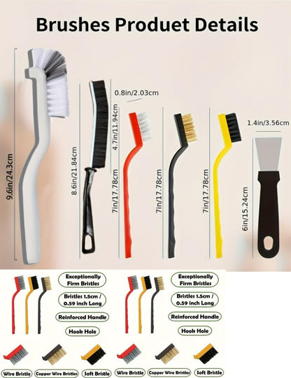 13 Pcs Crevice Cleaning Brush, Hard Bristle Scrub Brushes Cleaning Brushes, Household Use Cleaning Supplies for Kitchen Bathroom Corner Sink Cup Bottle