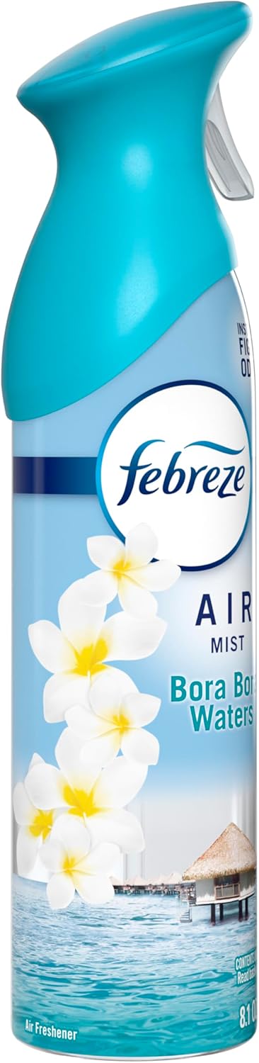 Febreze Air Mist, Air Freshener Spray, Odor Fighting Room Spray, Deodorizer for Home Bathroom Kitchen Office Apartment Dorm Room Classroom, Linen & Sky Scent, 8.1oz (Pack of 6)