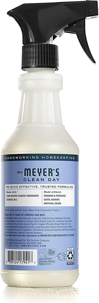 Mrs. MEYER'S Kitchen Set, Dish Soap, Hand Soap, and Multi-Surface Cleaner, 3 CT (Snowdrop)