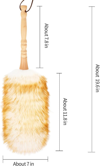 Extendable Cleaning Duster,66.9Inch Telescoping Feather Dusters with Stainless Steel Extension Pole for Cleaning High Ceiling Fan, High Ceilings,Furniture