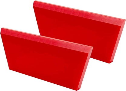 CARTINTS 2pack Mini Squeegee Rubber Squeegee, 5.1x 2 inch, for Cleaning Glass, Shower Door and Car Windows and Screen Printing, Blue/Green