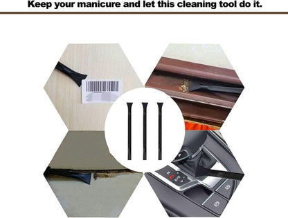 Plastic Scraper Multi-Purpose Scraper Non-Scratch Cleaning Tool Car Detailing kit,Easy to Clean Small and Narrow Spaces and Gaps, Perfect to Remove Labels, Dirt, Cleaning Car Interior Details
