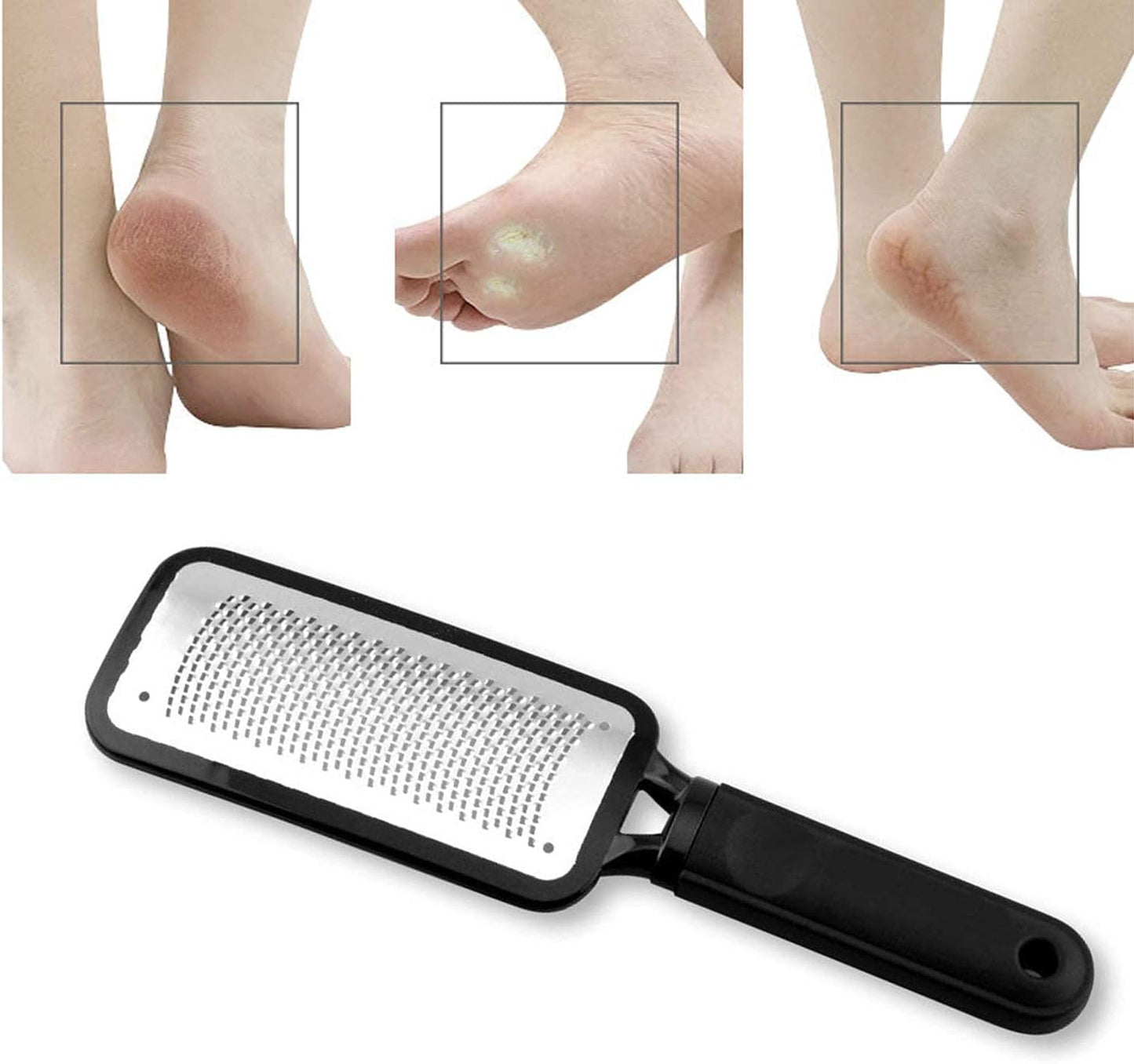 Professional Foot Files Callus Remover,Foot Scrubber for Dead Skin,Stainless Steel Foot Rasp-Pink（1 Pack）