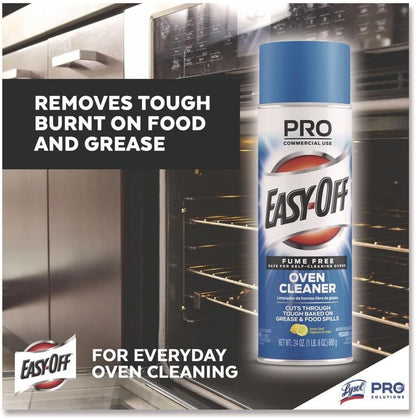 Fume Free Max Oven Cleaner, Foam, Lemon, 24 Oz Aerosol Spray, 6/carton