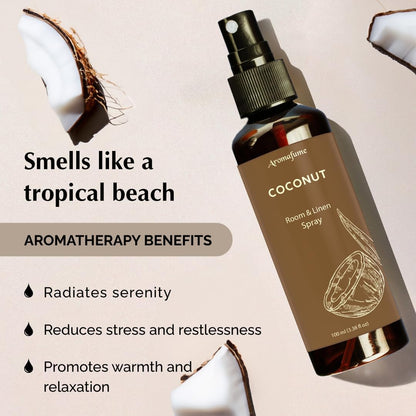 Vanilla Room, Linen & Pillow Spray by Aromafume | 100ml/3.38 fl oz | with Pure Vanilla Essential Oil | Aromatherapy Spray | Mist for Bedding, Fabrics