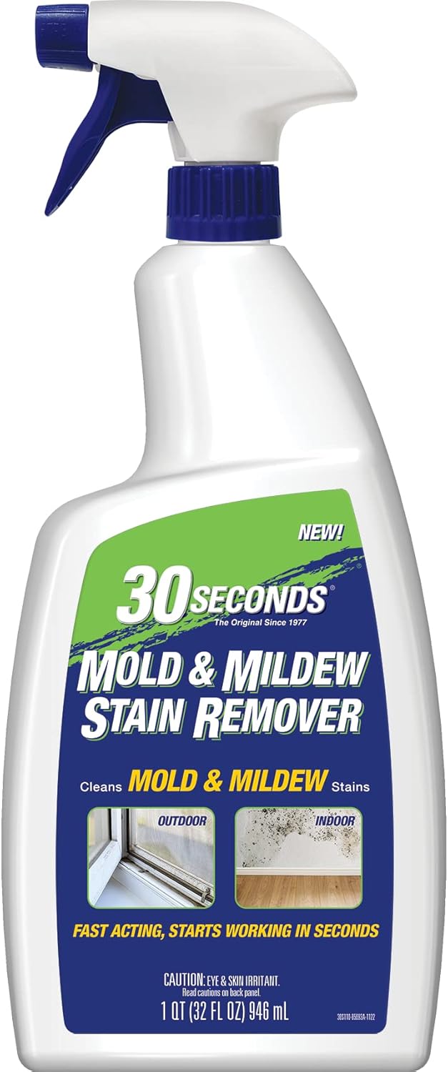 30 SECONDS Mold & Mildew Stain Remover Spray- Indoor & Outdoor Use - 2 Pack (2)