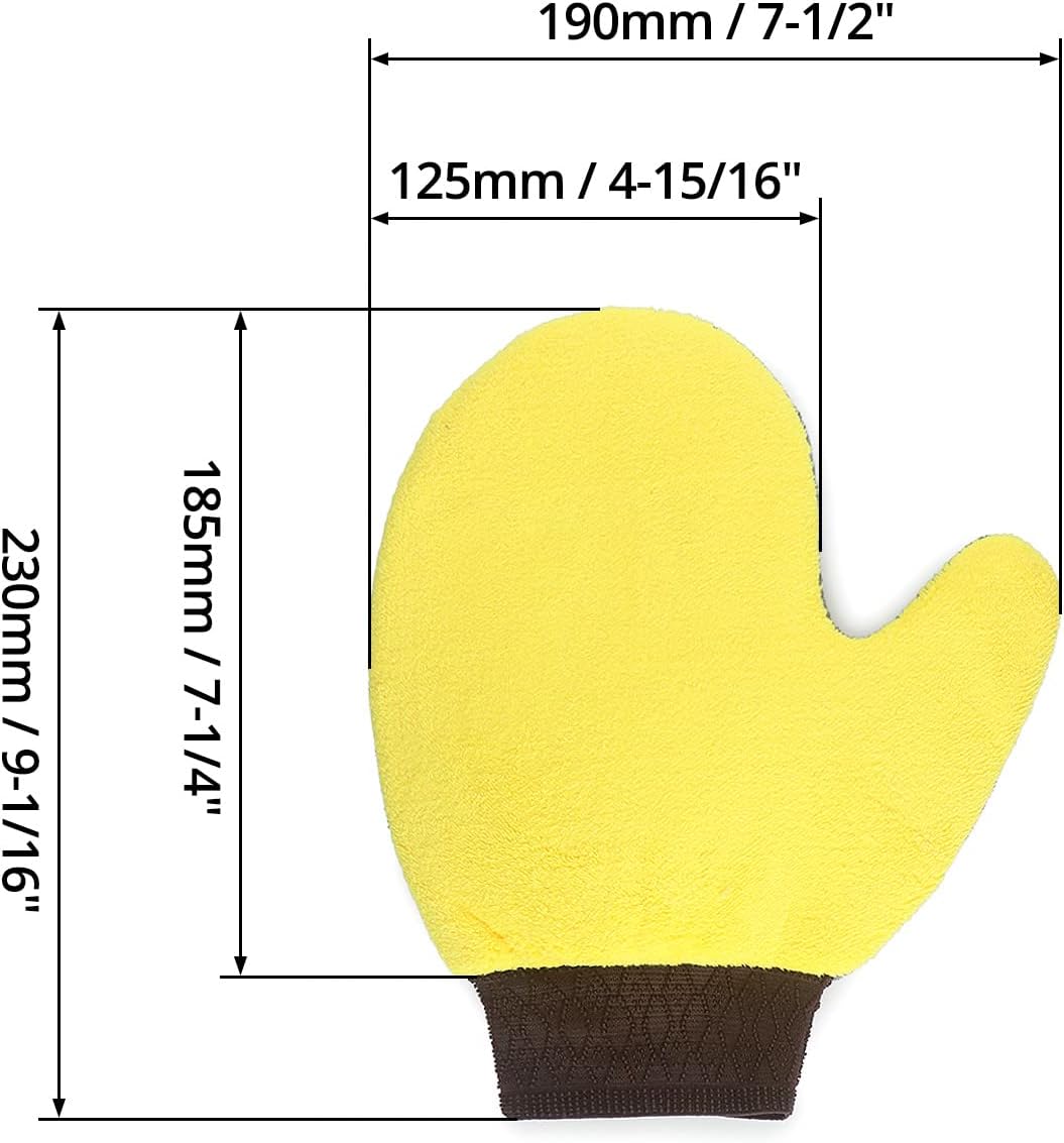 QWORK 4 Pack Painter's Gloves, Soft Microfiber Terry Mitts for Cleaning, Dusting, and Painting