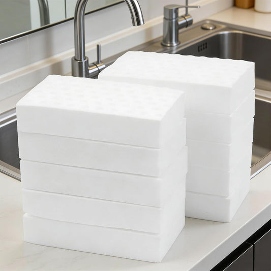 10 Pack of 2X Density Magic Sponge Eraser,Long Lasting Melamine Cleaning Sponges for Bathroom,Wall, Floor Cleaner