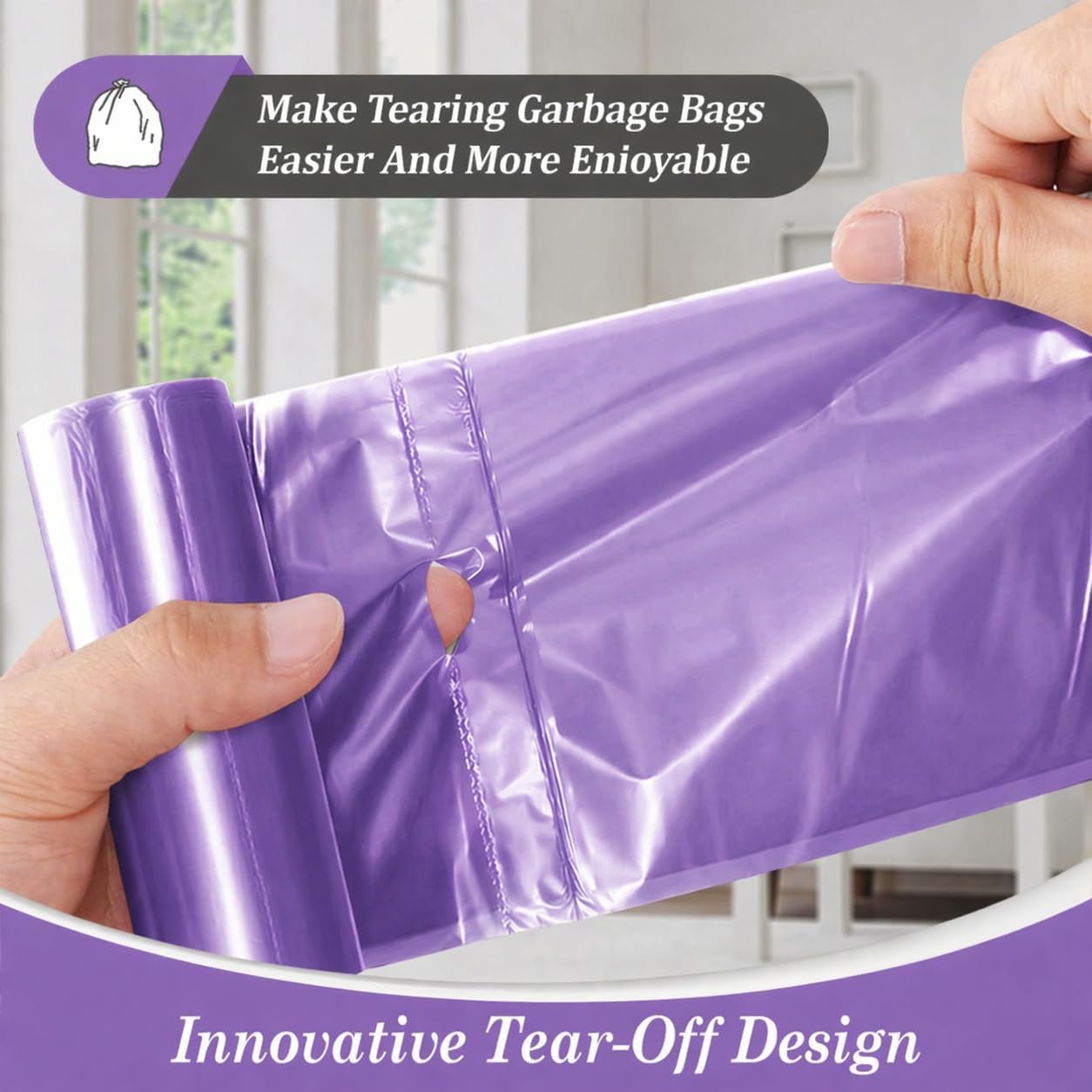 Teivio Small Trash Bags 4 Gallon 120 Counts Garbage Bags, Bathroom Trash Can Bin Liners, Small Plastic Bags for home office kitchen, fit 12-15 Liter, 3,3.5,4.5 Gal, Clear