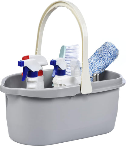 Haundry 4.5 Gallon Cleaning Bucket, Good Grips Household Mop Bucket for Cleaning Supplies, Cleaning Caddy Organizer Basket with Handle, 17.1L, White
