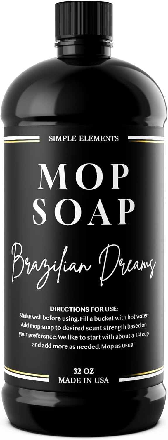 Luxury Mop Soap – Highly Scented Floor Cleaner, Concentrated Formula, No Streaks, Residue or White Cast, Floor Cleaning for Tile, Sealed Hardwood, Laminate, Vinyl and Stone – Brazilian Dreams 32 oz