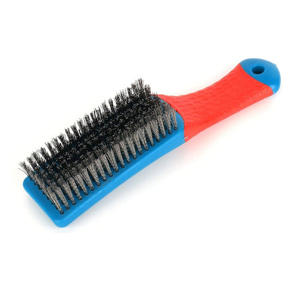2 Pack Wire Brushes for Cleaning-Heavy Duty Stainless Steel Wire Scratch Brush for Metal Rust Cleaning,Paint Scrubbing with Rubber Covered Handle (2)