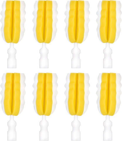 INVODA 4PCS Bottle Brush Long Handle Cup Cleaner Brush Sponge Bottle Scrubber Detachable Handle Portable Sponge Cleaning Brush for Baby Bottle Dishwashing Kitchen Clean Glasses Mugs (4 PCS)