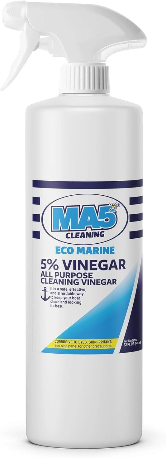 MA5x EcoMarine 5% Vinegar All Purpose Boat Cleaning Vinegar | Biodegradable Safe Boat Cleaner | Multi-Surface Marine Cleaner