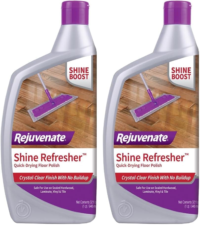 Rejuvenate Shine Refresher Floor Polish Renews Shine On Newer And Recently Restores Floors Including Sealed Hardwood, Laminate, Vinyl And Tile, 32 Ounces