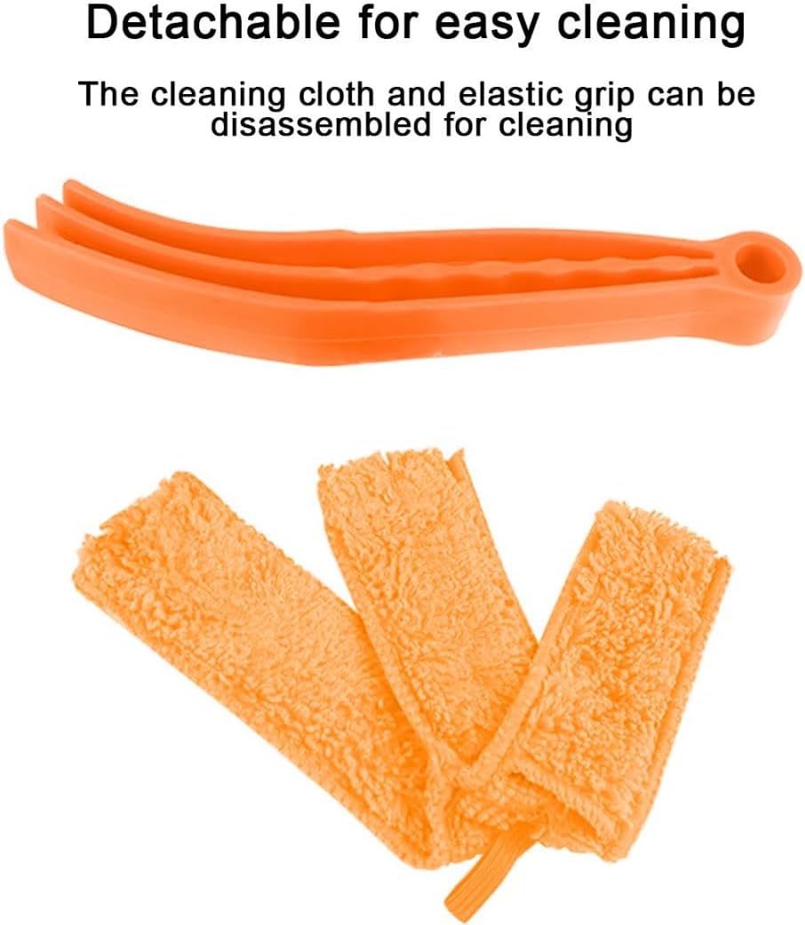 3PCS Mini Duster for Car Air Vent, Automotive Air Conditioner Cleaner and Brush, Vehicle Blind Dust Cleaning Tool for Keyboard, Window, Shutter, Universal for SUV, Truck, RV（Rose Red）