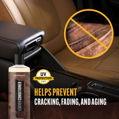 Legendary Leather Cleaner - Colorless Interior Car Cleaner & Interior Detailer - Lifts Dirt, Grime & Spots with a Natural Finish - Car Cleaning Supplies for Your Truck, SUV & Van