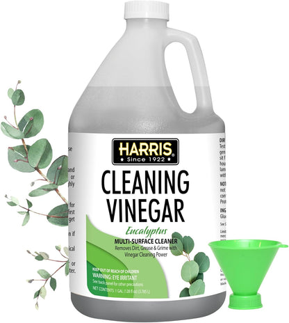 Harris Multi-Purpose Vinegar Household Surface Cleaner, Orange Scent, 128oz, Easy Pour Funnel Included
