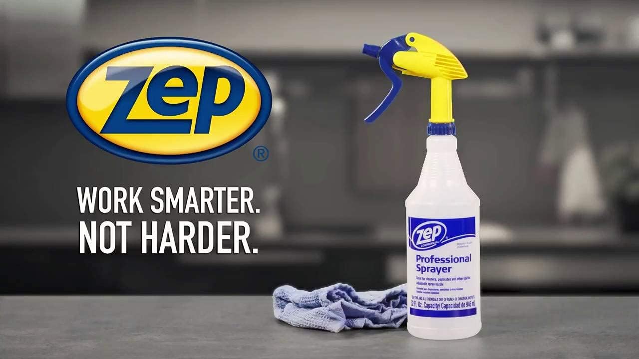 Zep Mold Stain and Mildew Stain Remover 1 Gal (Case of 4) Bleach Resistant Sprayer Bottles (Case of 12) - ZUMILDEW128 - Industrial-Strength Formula Quickly Cleans and Brightens