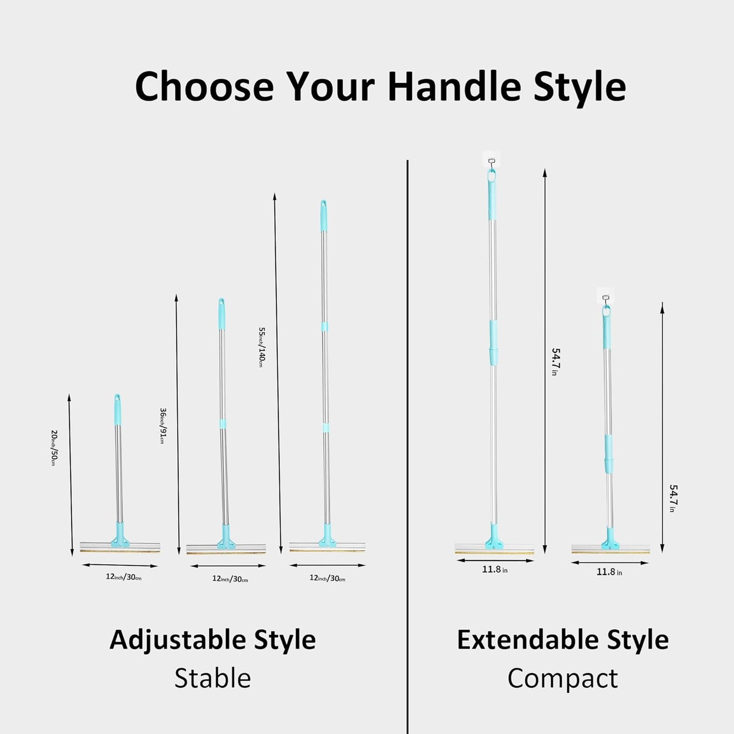 Carpet Rake for Pet Hair Removal 3-Section Dog Hair Remover Broom for Couch, Rug Fluffer for Matted Carpet, Reusable Tool for Furniture, Stairs & Car Interiors