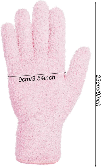 3 Pairs Microfiber Dusting Gloves for Plants, Plant Leaf Cleaning Gloves, Reusable Washable Dusting Mitts for House Plants Blinds Furniture
