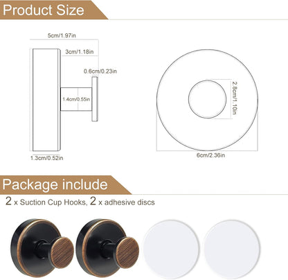 ZESLMG Adhesive Hooks for Shower, Chrome Self Sticky Hooks for Glass Window Kitchen Wall, Removable Bath Robe Loofah Door Wreath Coat Towel Hook No Damage for Hanging, 4 Pack