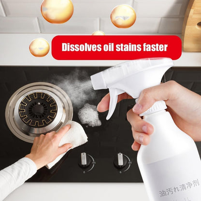 Kitchen Pots and Pan Cleaner,500ML Foam Heavy Oil Cleaner Sprays ,Oven Cleaning, Heavy Stain Cleaner Liquid, Clean Up Kitchen Oil Stains, All Purpose Clean Stian with cleaning rags and wire rags