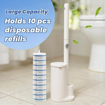 Disposable Toilet Brush Cleaning System with 50pcs Toilet Bowl Wand Refills for Clorox Toilet Bowl Wand Kit,Wall Mounted Disposable Toilet Bowl Brush and Holder Set for Bathroom Cleaning