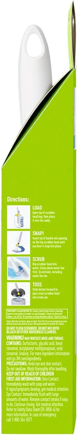Scotch-Brite Disposable Toilet Scrubber Refills, Removes Rust & Hard Water Stains, 10 Disposable Refills Blue