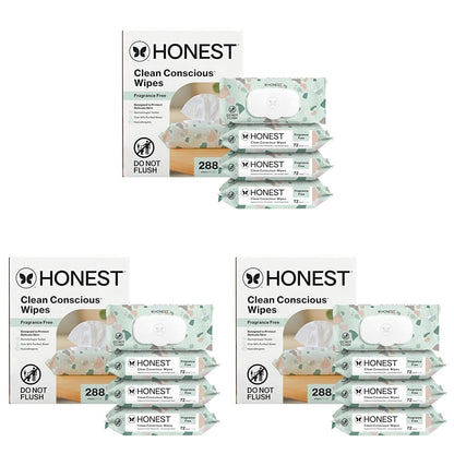 The Honest Company Hypoallergenic Multi-Use Baby Wipes for Sensitive Baby Skin, Rose Blossom, 60 Count