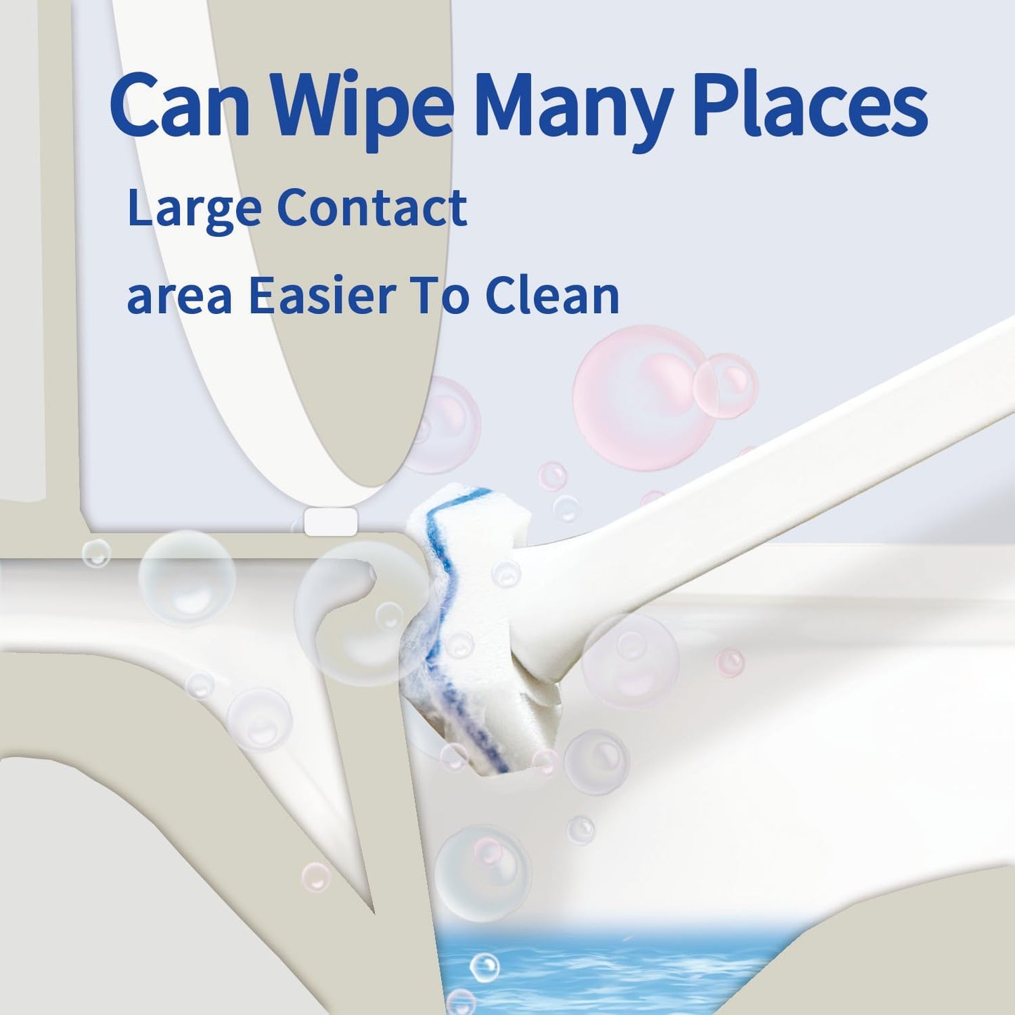 Aimery 100 Counts Blue Disposable Toilet Bowl Cleaning Wand Refills Compatible With Clorox(100,Blue)
