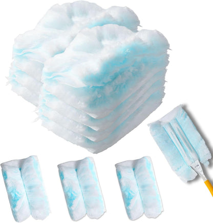 Duster Refills,Static Dust Removal Brush Disposable Replacement Head Compatible with Swiffer Duster Refills for Electronics, Furniture, Blinds, Ceiling Fans (Blue, 18 PCS)