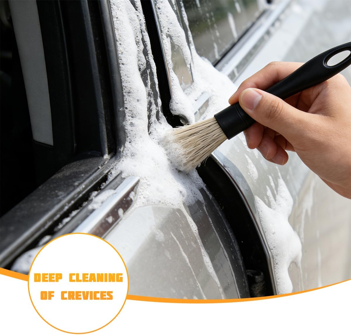 4PCS Car Detailing Brush Kit, Multi-Use Soft No Scratch Vehicle Interior Detail Duster Brush Set, Automotive Dusting Cleaning Kit for Exterior Interior, Universal for Vehicles