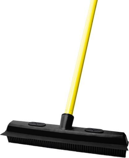 FURemover Pet Hair Removal Rubber Broom, 61" Telescopic Handle