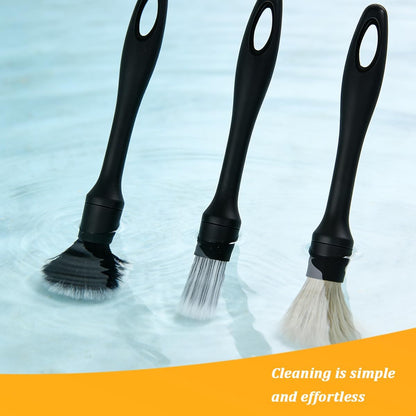 4PCS Car Detailing Brush Kit, Multi-Use Soft No Scratch Vehicle Interior Detail Duster Brush Set, Automotive Dusting Cleaning Kit for Exterior Interior, Universal for Vehicles