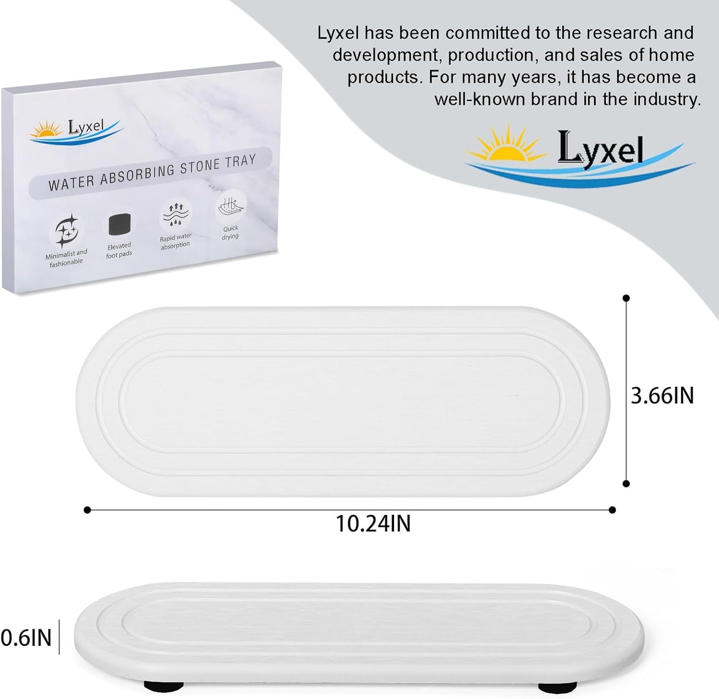 3PCS Water Absorbing Stone Tray, Fast Drying Stone Sink Tray, Stones Soap Trays, Water Absorbent Diatomite Trays, Diatomite Coasters for Kitchen Sink Bathroom Counter, Hand Soap Dish & Holders