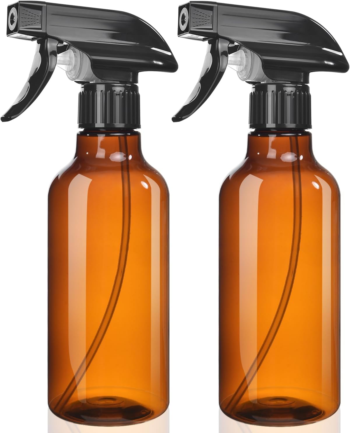Uineko Spray Bottles 2-Pack, 10 Oz, Mist & Stream, Heavy Duty Spraying Empty Water Sprayer Bottle, BPA Free Plastic Refillable Containers for Cleaning Solutions, Plants, Hair, Essential Oils (Clear)