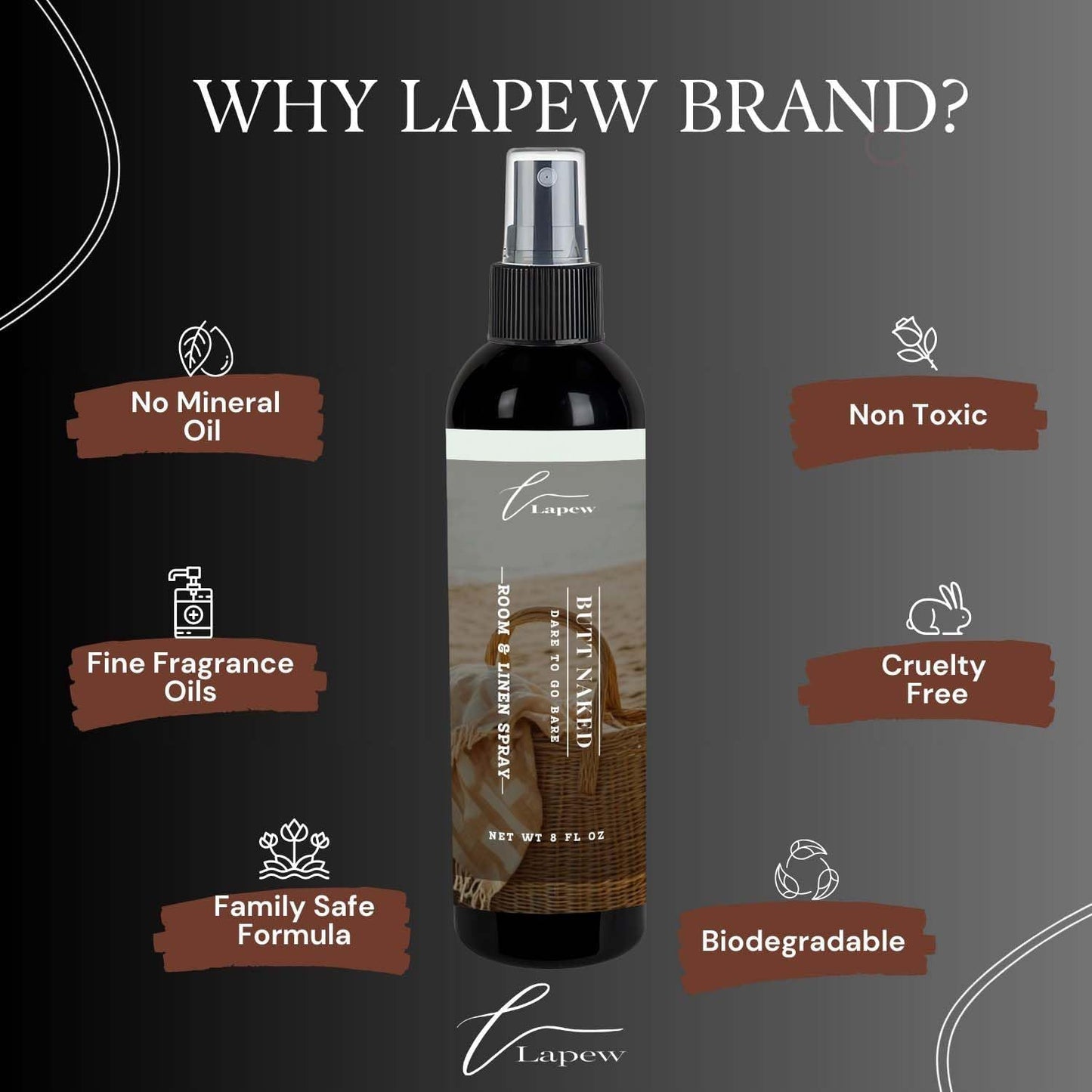 Lapew Room & Linen Spray | Fragrance Mist for Home, Car & Office | Fabric & Air Freshener | Neutralizing Mist | Made in USA | Cozy Cinnamon & Apple - Colors B