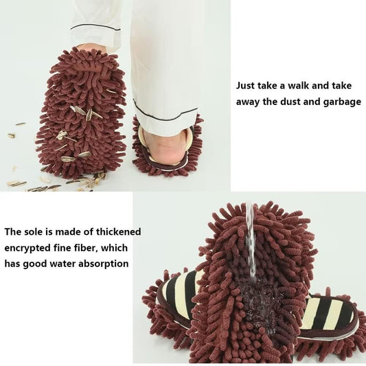 Unisex Microfiber Slippers Floor Cleaning Mop Men and Women House Dusting Slippers Floor Cleaning Tool