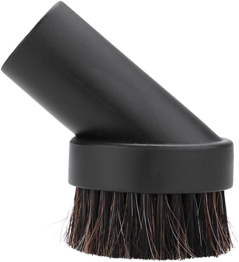 Delaman 32mm Round Dust Brush, 1.25" Small Round Vacuum Cleaner Accessory Vacuum Attachment for Cleaning Vacuum Blinds Hard Small Spaces Soft Bristle