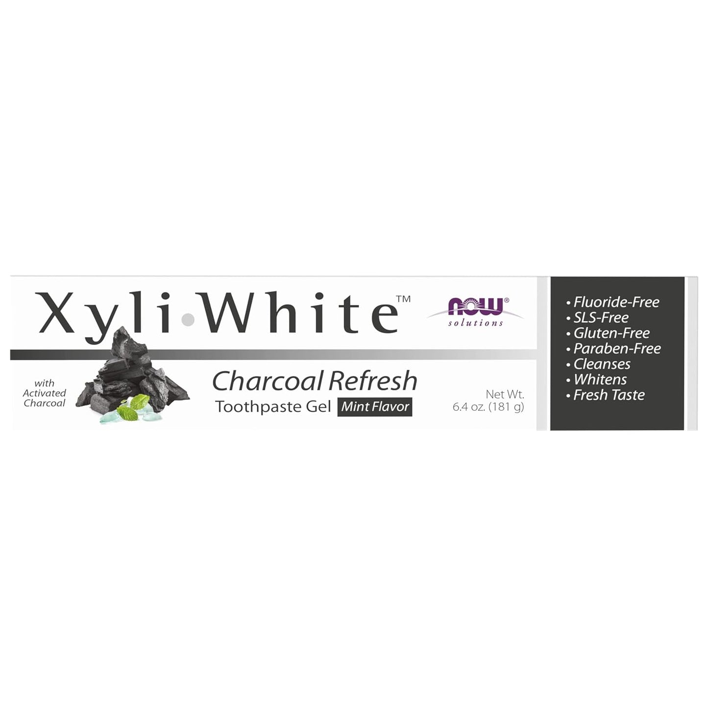 NOW Solutions, Xyliwhite™ Toothpaste Gel, Platinum Mint, Cleanses and Whitens, Fresh Taste, 6.4-Ounce