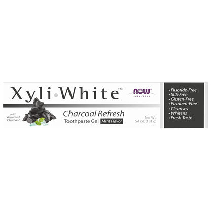 NOW Solutions, Xyliwhite™ Toothpaste Gel, Platinum Mint, Cleanses and Whitens, Fresh Taste, 6.4-Ounce