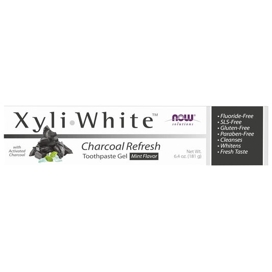 NOW Solutions, Xyliwhite™ Toothpaste Gel, Platinum Mint, Cleanses and Whitens, Fresh Taste, 6.4-Ounce