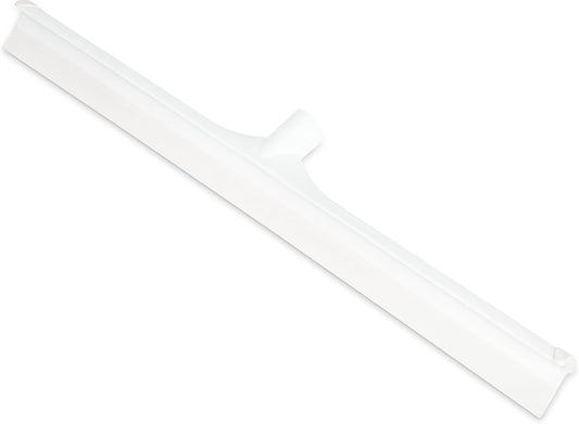 SPARTA 24" Floor Squeegee Replacement Head, Seamless Rubber with Rust-Free Plastic Frame for HACCP Compliance, Heavy-Duty Industrial Use, Thermoplastic Rubber, 24 Inches, White (Pack of 6)