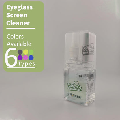 2-Pack Eye Glasses Cleaner Spray, Travel-Sized Screen Cleaning Kit with Touchscreen Mist for iPhone, Sunglasses, Computer, Laptop Screens, Phone Electronics with Eyeglass Cloth and Case Lid - Hatstart